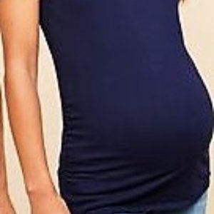 NWT Maternity Shirred V-Neck Tee